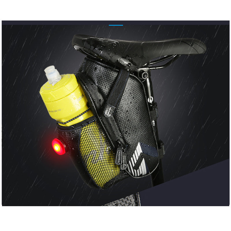 Bicycle saddle storage bag