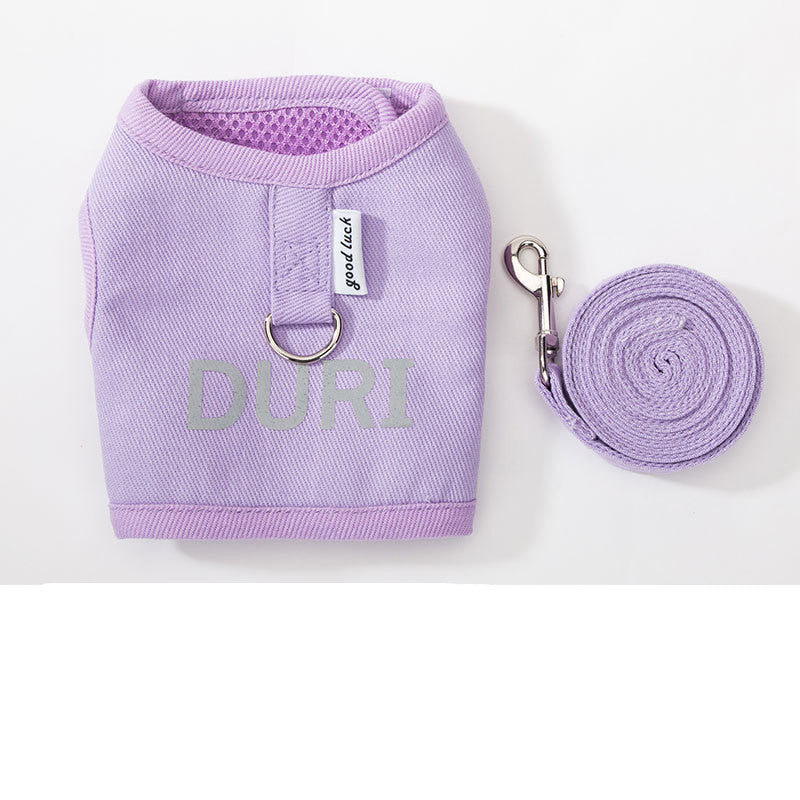 Nice New Dog Harness And Leash Set Woven Fabric Cat And Puppy Vest Harness Leads To Small Medium-Sized Dogs Traction In Pet Clothes