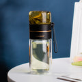 Nice Glass Water Bottle With Tea Infuser Filter Tea Separation Double Wall Glass Bottle Leakproof Water Bottle