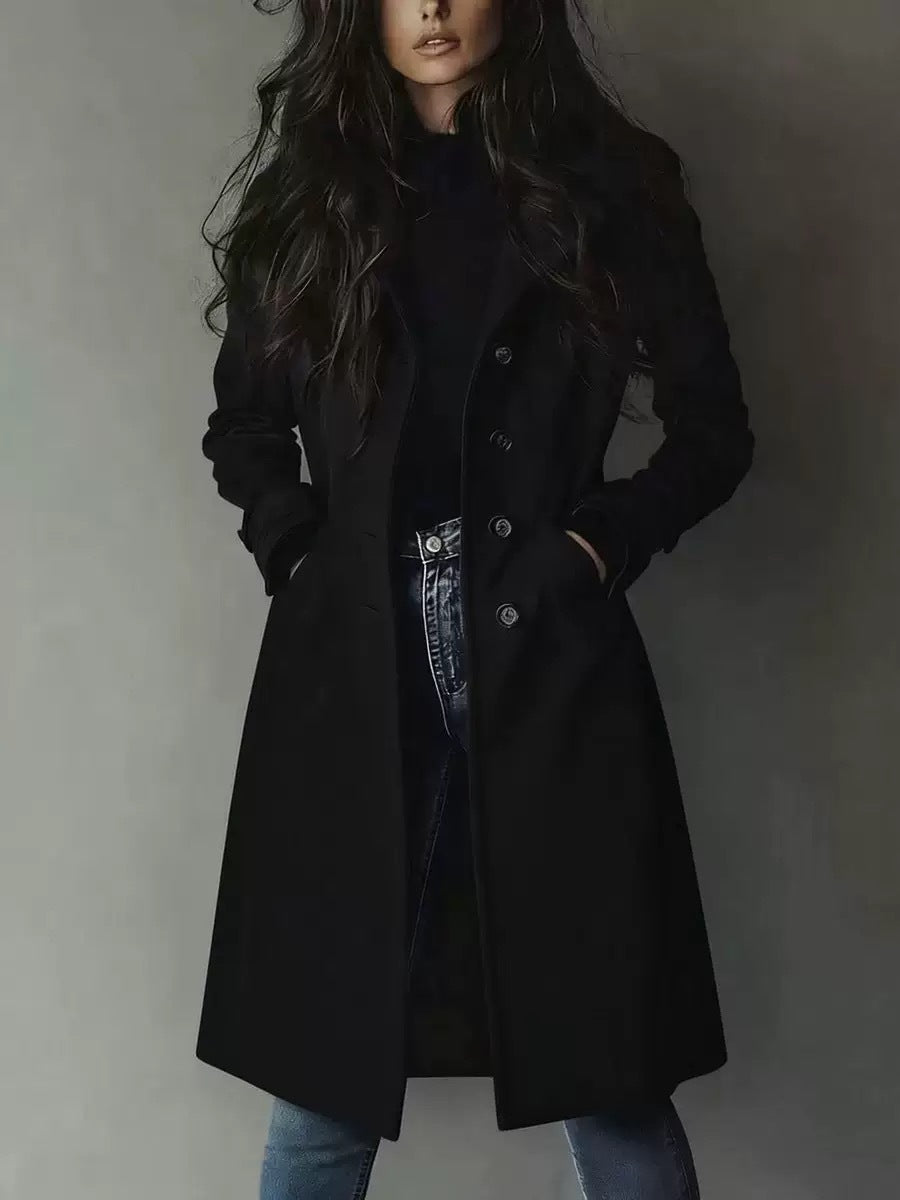 Long Trench Coat for Winter