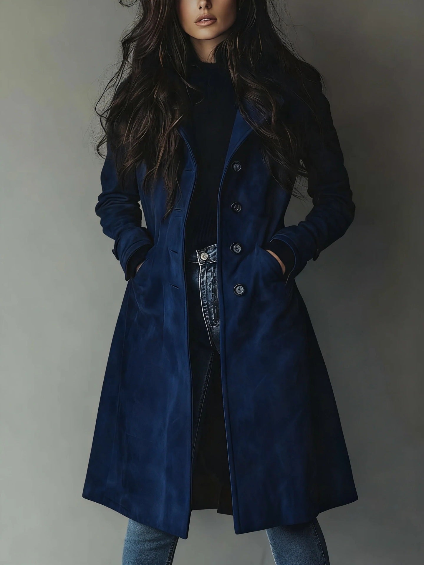 Long Trench Coat for Winter