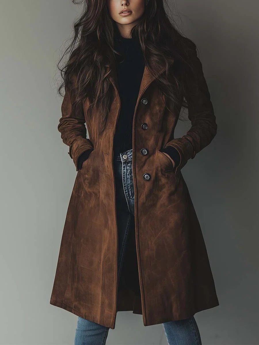 Long Trench Coat for Winter