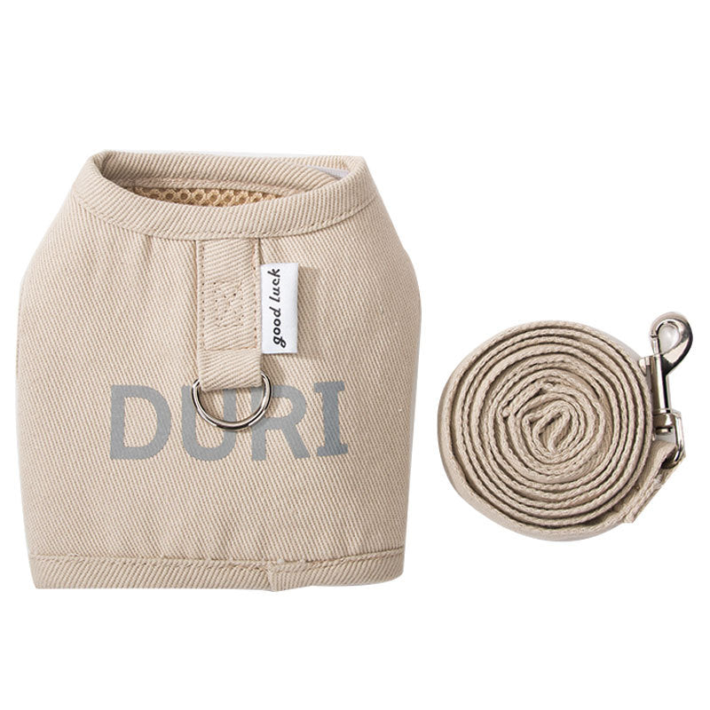 Nice New Dog Harness And Leash Set Woven Fabric Cat And Puppy Vest Harness Leads To Small Medium-Sized Dogs Traction In Pet Clothes