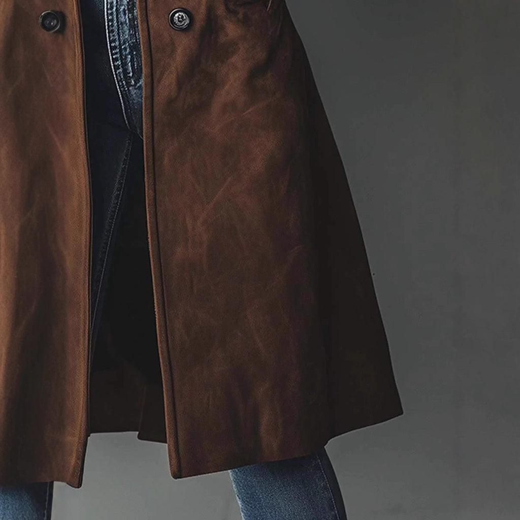 Long Trench Coat for Winter