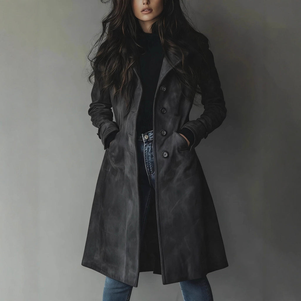 Long Trench Coat for Winter