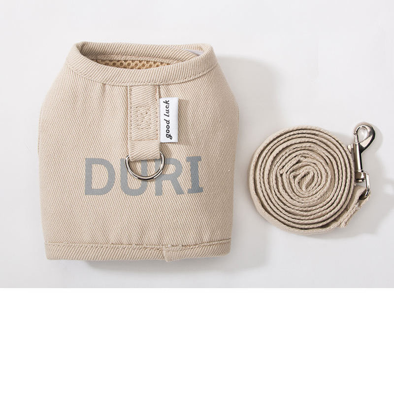 Nice New Dog Harness And Leash Set Woven Fabric Cat And Puppy Vest Harness Leads To Small Medium-Sized Dogs Traction In Pet Clothes