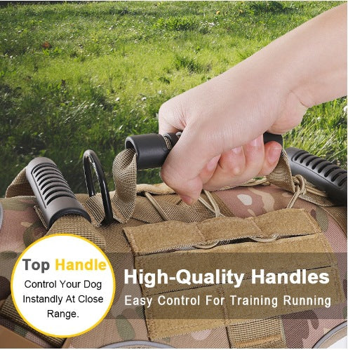 Nice Pet Dog Anti-breakaway And Anti-rush Reflective Breathable Chest Harness For Walking Medium And Large Dogs, Tactical Chest Harness