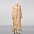 Vietnamese-style Embroidered Heavy-duty Long-sleeve Loose Ruffle Dress